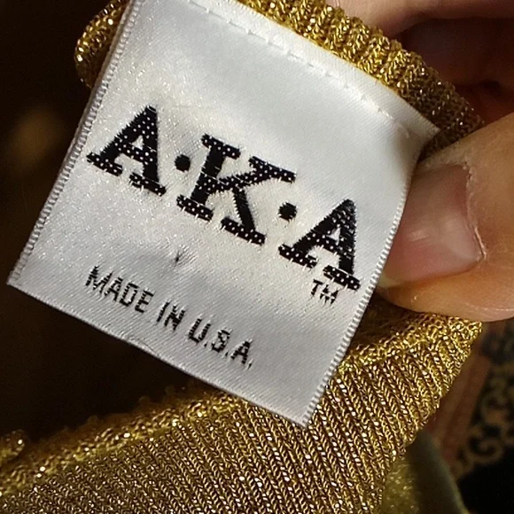 Slinky Gold Metallic Dress by AKA - Picture 7 of 7